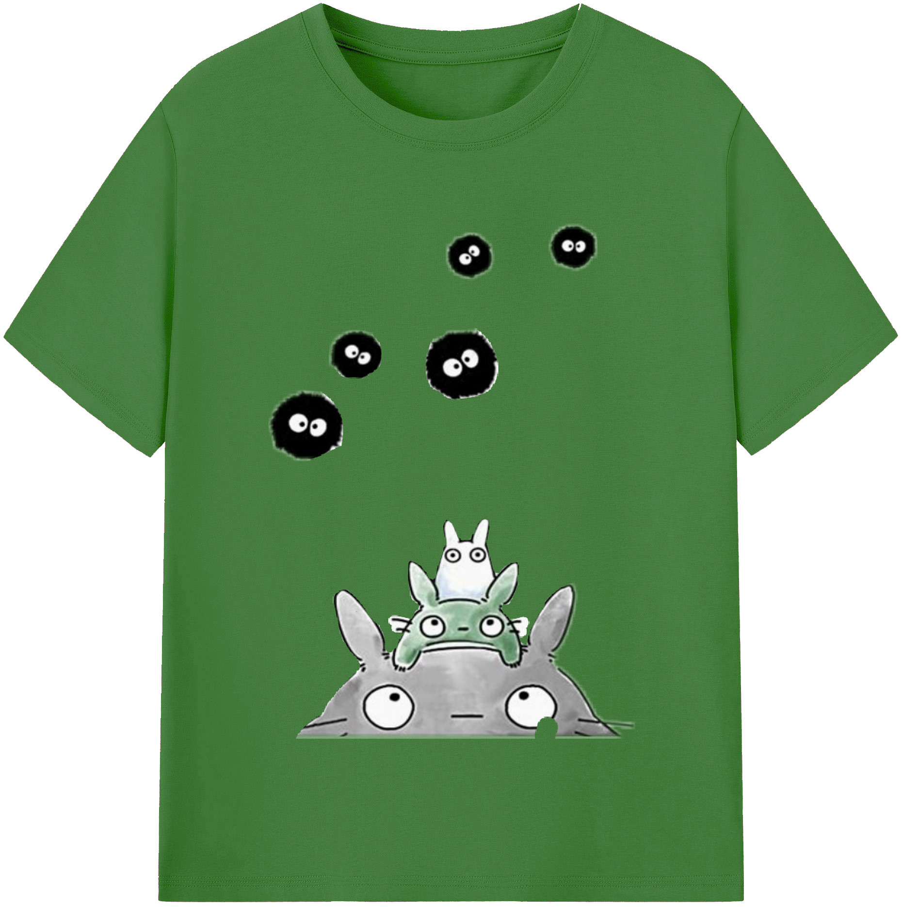 （画像用） となりのトトロ 草壁メイ 草壁サツキ My Neighbor Totoro Satsuki Kusakabe Mei Kusakabe レディースカジュアルプリントTシャツ（綿100％）